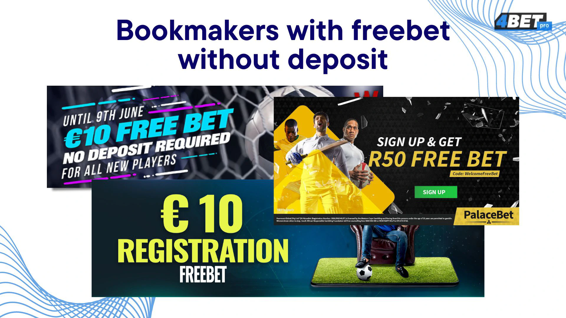 Which BCs give freebet for registration without first deposit
